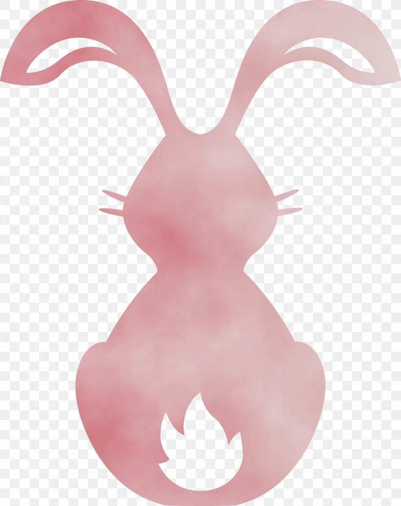Pink Nose Rabbits And Hares, PNG, 2374x3000px, Cute Bunny, Easter Day, Nose, Paint, Pink Download Free