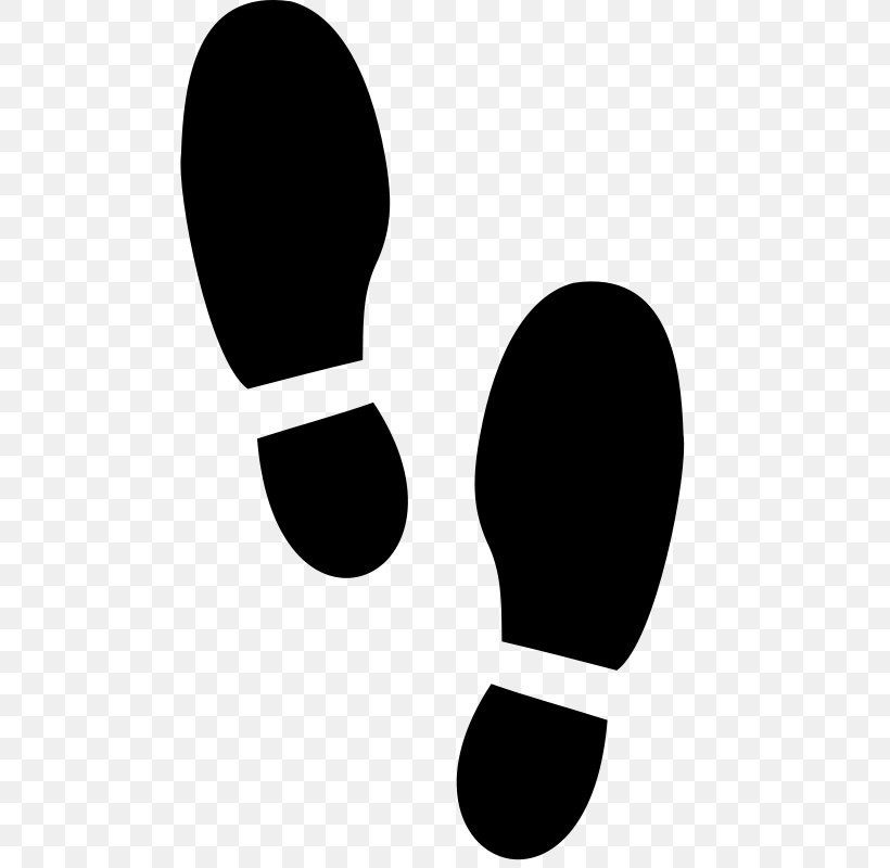 Shoe Footprint Sneakers Clip Art, PNG, 490x800px, Shoe, Art, Black, Black And White, Boot Download Free