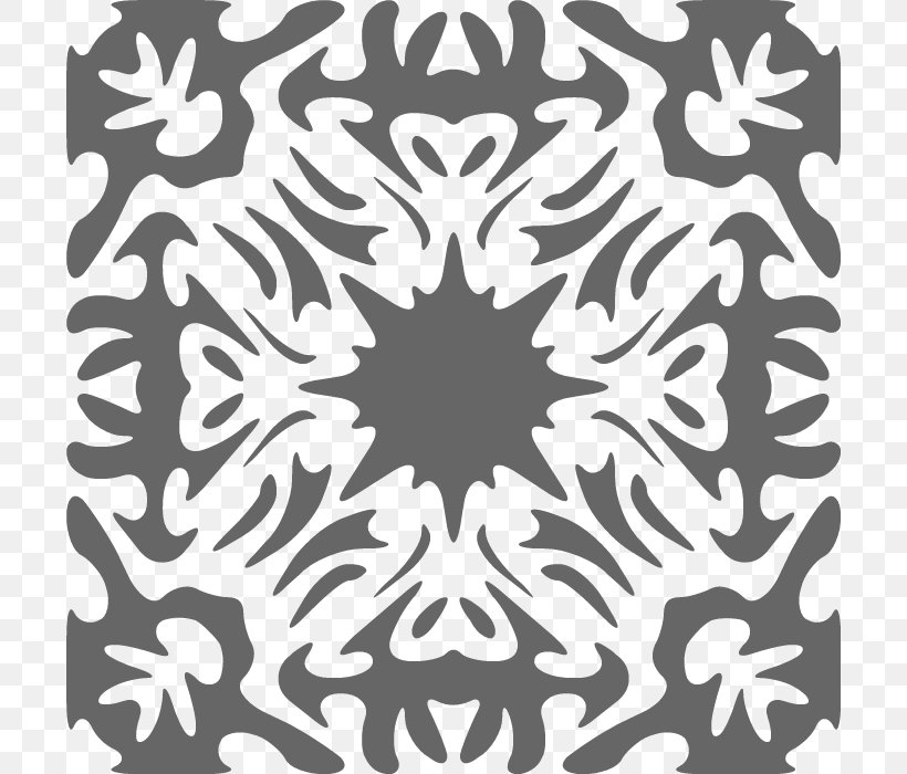 Kaleidoscope Template., PNG, 700x700px, Flora, Black, Black And White, Floral Design, Flower Download Free