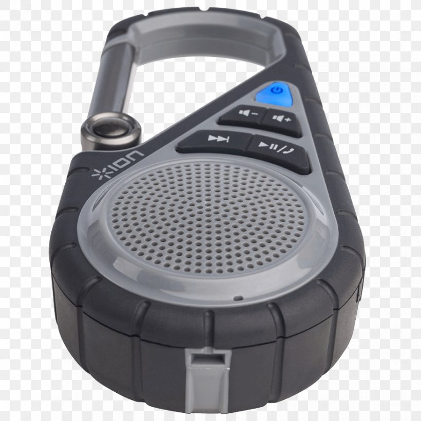 Loudspeaker Ion Audio Clipster Active Bluetooth Clip-On Outdoor Speaker Wireless Speaker, PNG, 878x879px, Loudspeaker, Audio, Bluetooth, Electronic Instrument, Electronics Download Free