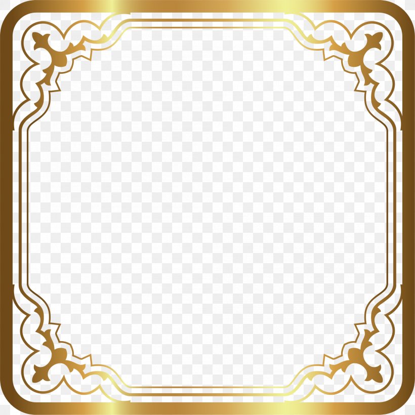 Luxury Gold Border, PNG, 2001x2001px, Film Frame, Area, Picture Frame, Recreation, Rectangle Download Free