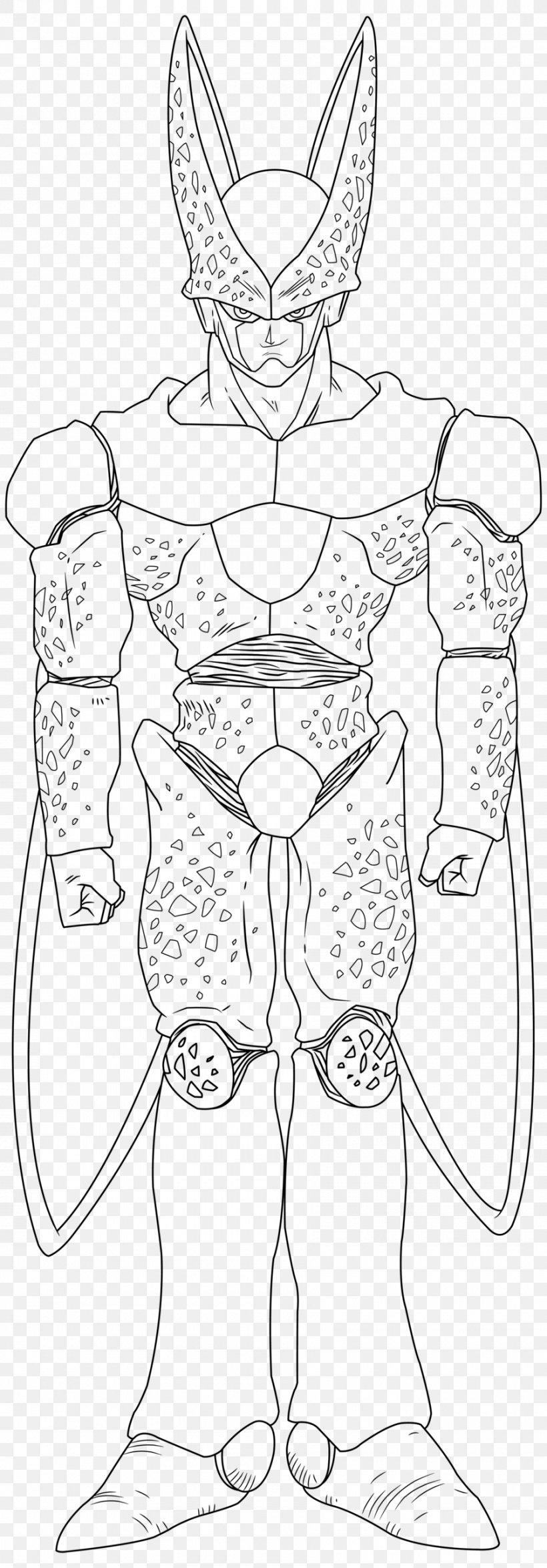 Line Art Drawing Cartoon Cell Frieza, PNG, 900x2577px, Line Art, Arm, Artwork, Black And White, Cartoon Download Free