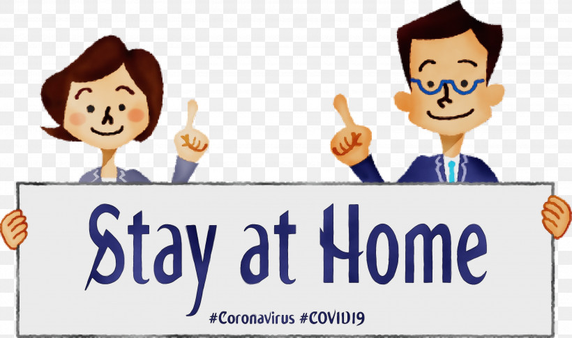Cartoon Conversation Logo Gesture Thumb, PNG, 3000x1776px, Stay At Home, Cartoon, Conversation, Coronavirus, Covid19 Download Free