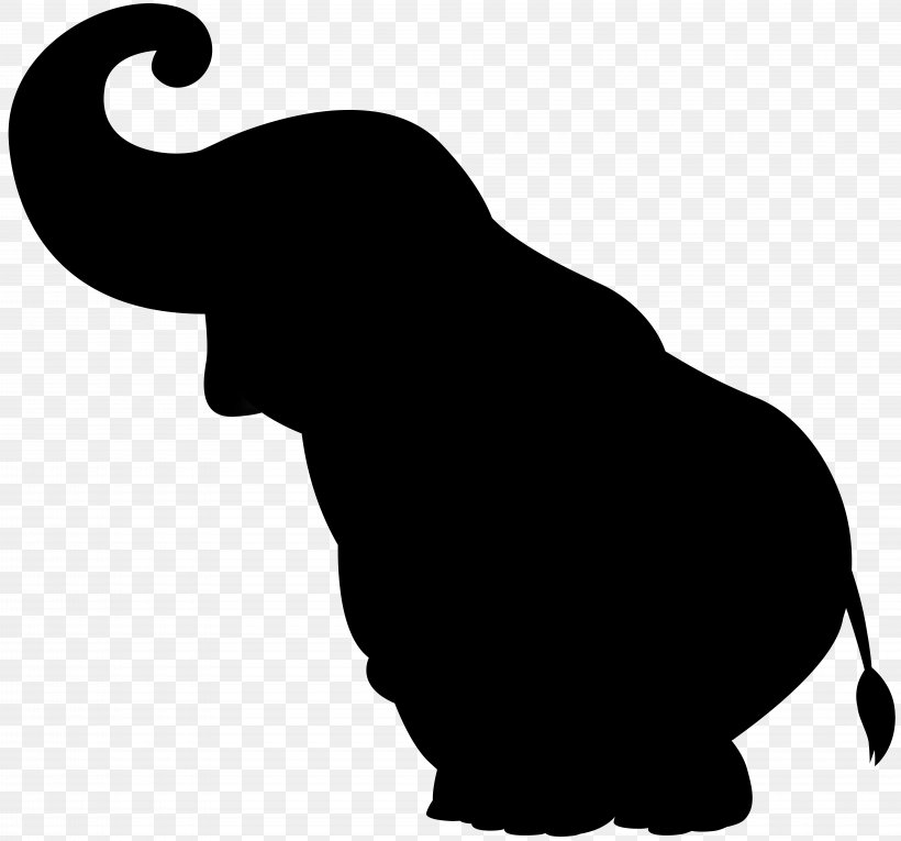 Cat African Elephant Indian Elephant Clip Art Silhouette, PNG, 8000x7472px, Cat, African Elephant, Black M, Blackandwhite, Bull Download Free