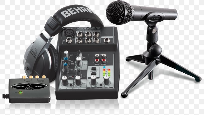 Microphone Behringer Xenyx 302USB Audio BEHRINGER PODCASTSTUDIO USB, PNG, 800x464px, Microphone, Audio, Audio Equipment, Audio Mixers, Behringer Download Free