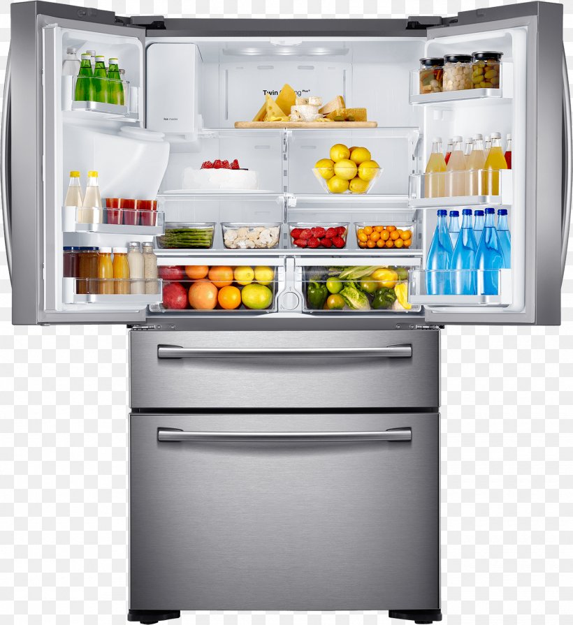 Refrigerator Samsung Door Shelf Stainless Steel, PNG, 1500x1638px, Refrigerator, Door, Door Handle, Drawer, Freezers Download Free