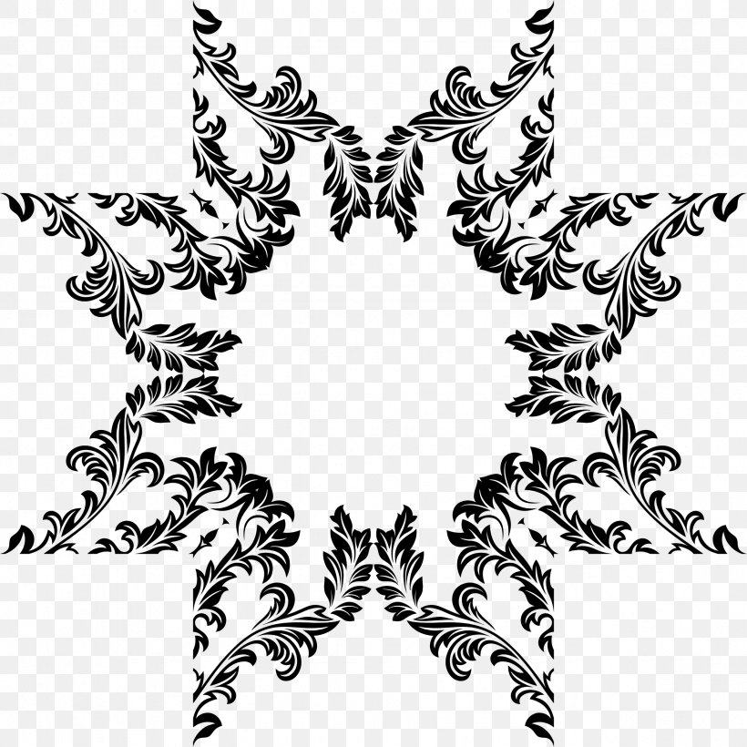 Flower Floral Design Clip Art, PNG, 2354x2354px, Flower, Art, Black, Black And White, Decorative Arts Download Free