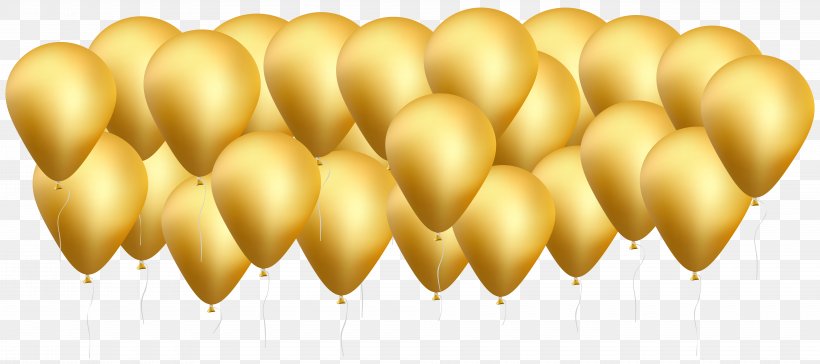 Balloon Gold Clip Art, PNG, 8000x3557px, Balloon, Birthday, Cereal Germ, Color, Commodity Download Free