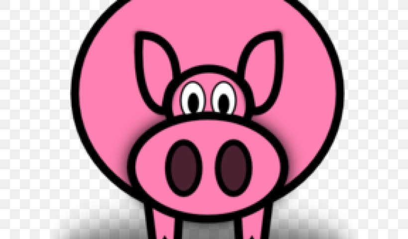 Domestic Pig Clip Art Illustration Image, PNG, 640x480px, Domestic Pig, Drawing, Pig, Pig Roast, Pink Download Free