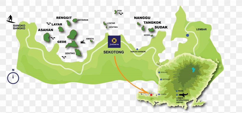 Mataram Sundancer Resort And Spa Sekotong Location Senggigi Map, PNG, 5409x2530px, Mataram, Airport, Area, Grass, Green Download Free