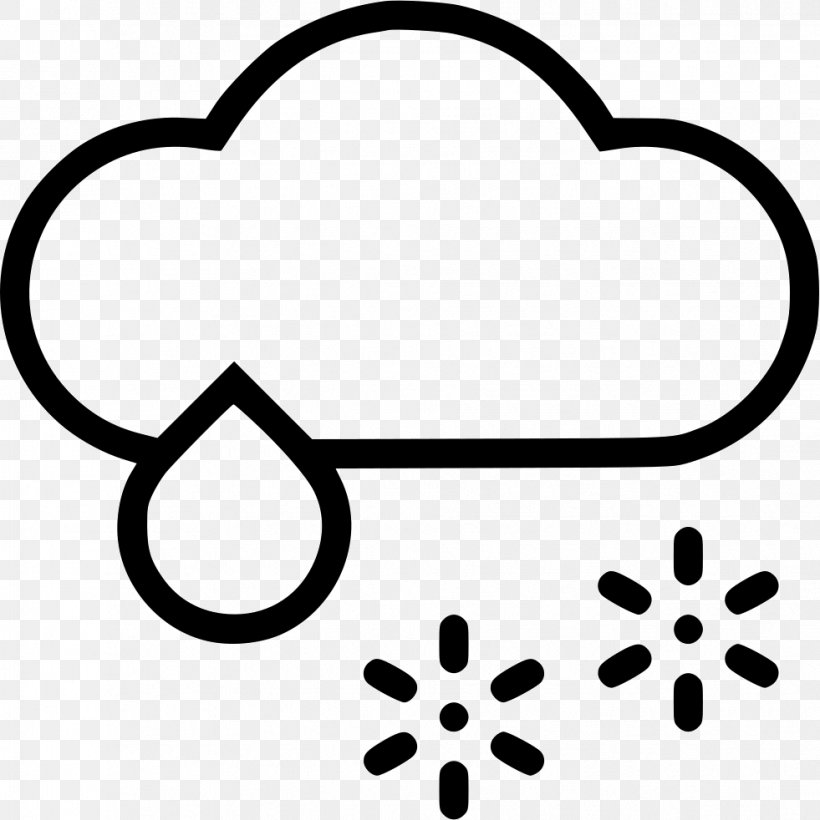 Rain And Snow Mixed Clip Art Snow Flurry, PNG, 981x982px, Snow, Black, Black And White, Cloud, Hail Download Free