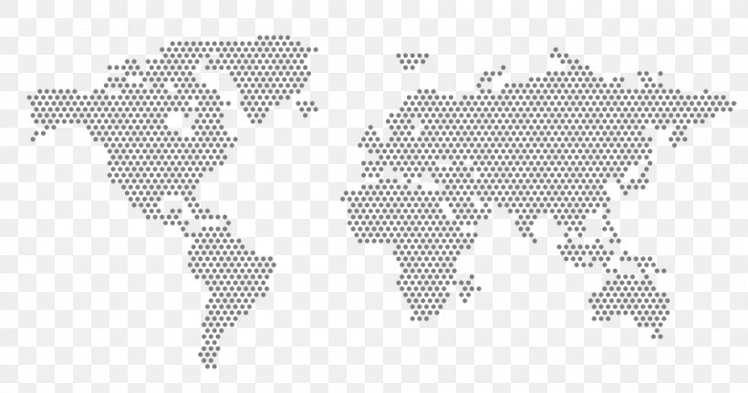 Globe World Map Dot Distribution Map, PNG, 1000x526px, Globe, Black And White, Cartography, Diagram, Dot Distribution Map Download Free