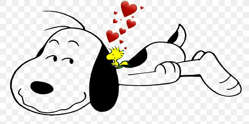 Snoopy Woodstock Love Peanuts Clip Art, PNG, 2088x1042px, Watercolor, Cartoon, Flower, Frame, Heart Download Free