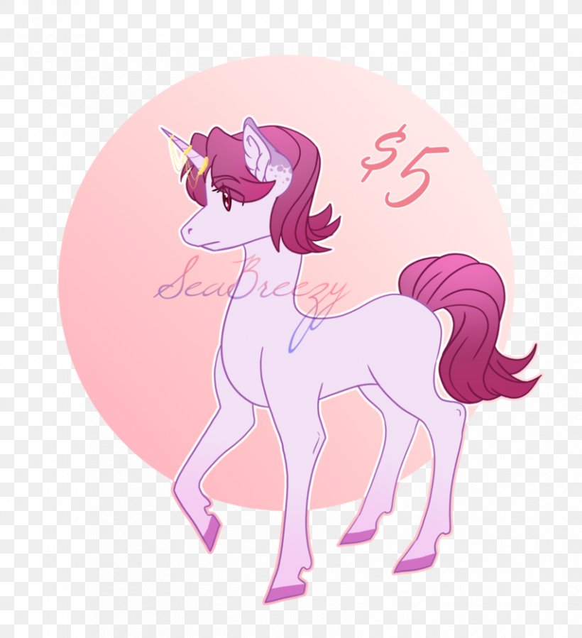 Horse Unicorn Cartoon Pink M, PNG, 853x936px, Watercolor, Cartoon, Flower, Frame, Heart Download Free