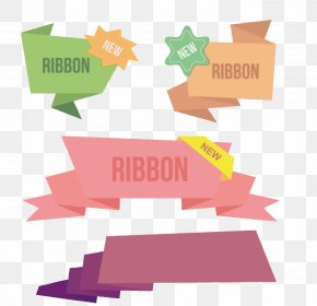 Vector PPT Header Box - Paper Ribbon Euclidean Vector PNG