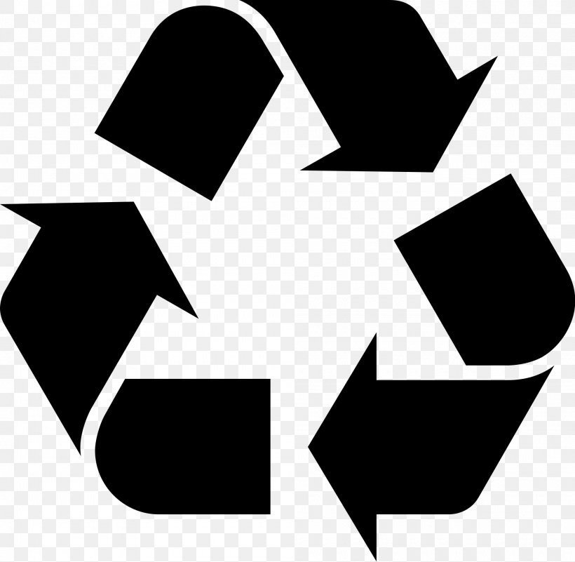 Recycling Symbol Rubbish Bins & Waste Paper Baskets Plastic, PNG, 2000x1955px, Recycling Symbol, Black, Black And White, Brand, Glass Download Free