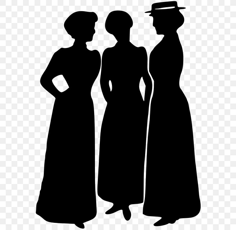 Silhouette Female Clip Art, PNG, 577x800px, Silhouette, Black And White, Clothing, Dress, Female Download Free