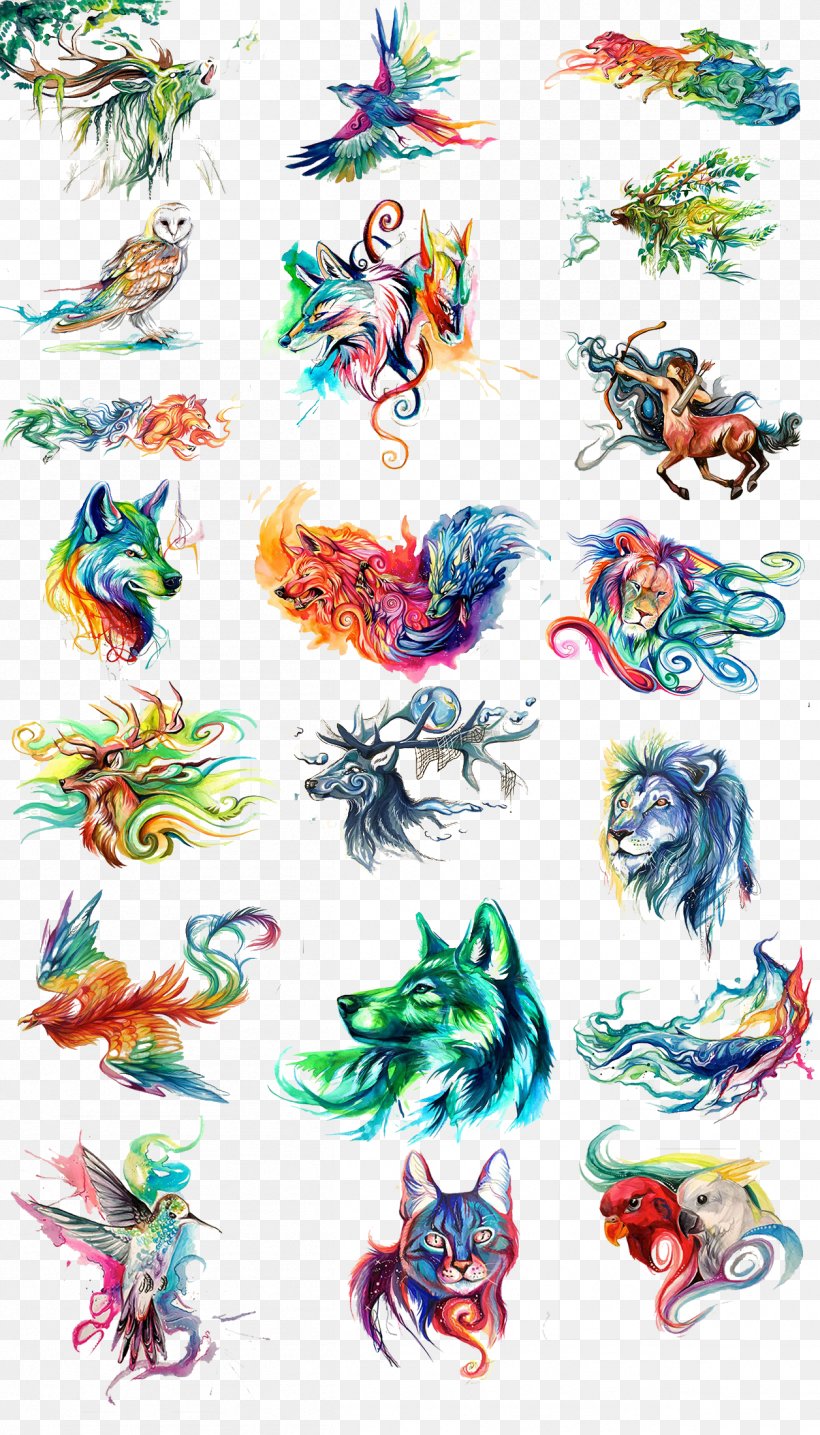 Watercolor Painting Download, PNG, 1256x2198px, Watercolor Painting, Animal, Art, Clip Art, Fictional Character Download Free