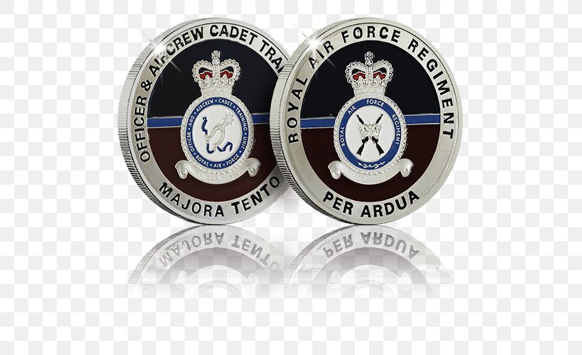 Challenge Coin Royal Air Force Badge Silver, PNG, 500x500px, Challenge Coin, Air Force, Aviation, Badge, Brand Download Free