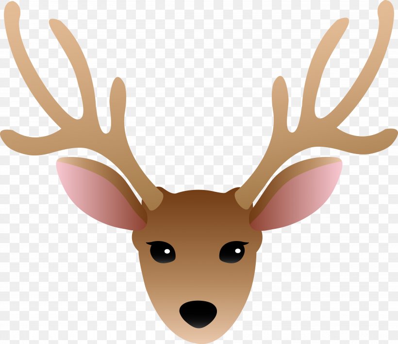 White-tailed Deer Reindeer Elk Clip Art, PNG, 5001x4319px, Deer, Antler, Christmas, Cuteness, Drawing Download Free