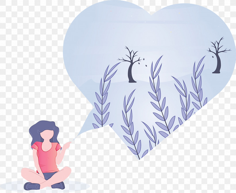 Lavender, PNG, 3000x2456px, Heart, Abstract, Cartoon, Gesture, Girl Download Free