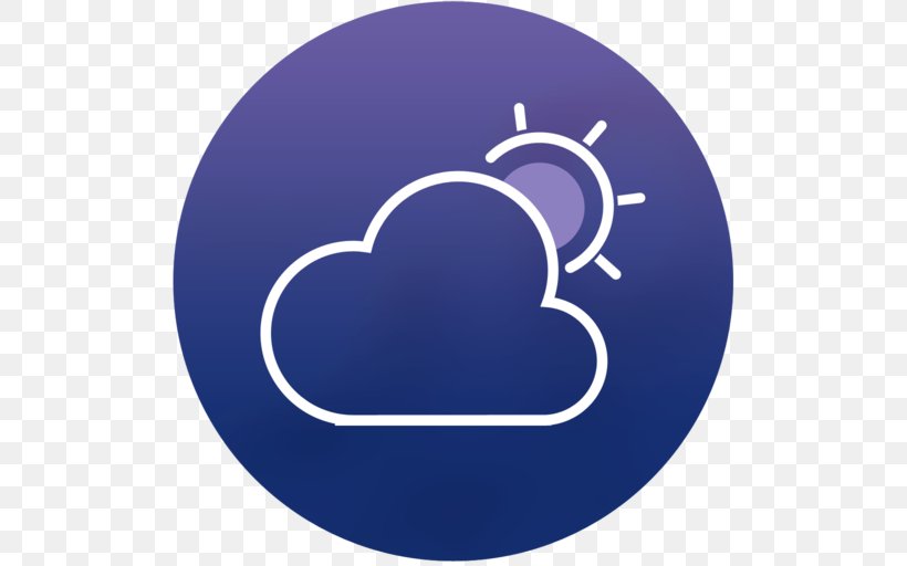 The Weather Channel Weather Forecasting Mobile App Software Widget, PNG, 512x512px, Weather Channel, Blue, Cobalt Blue, Electric Blue, Heart Download Free