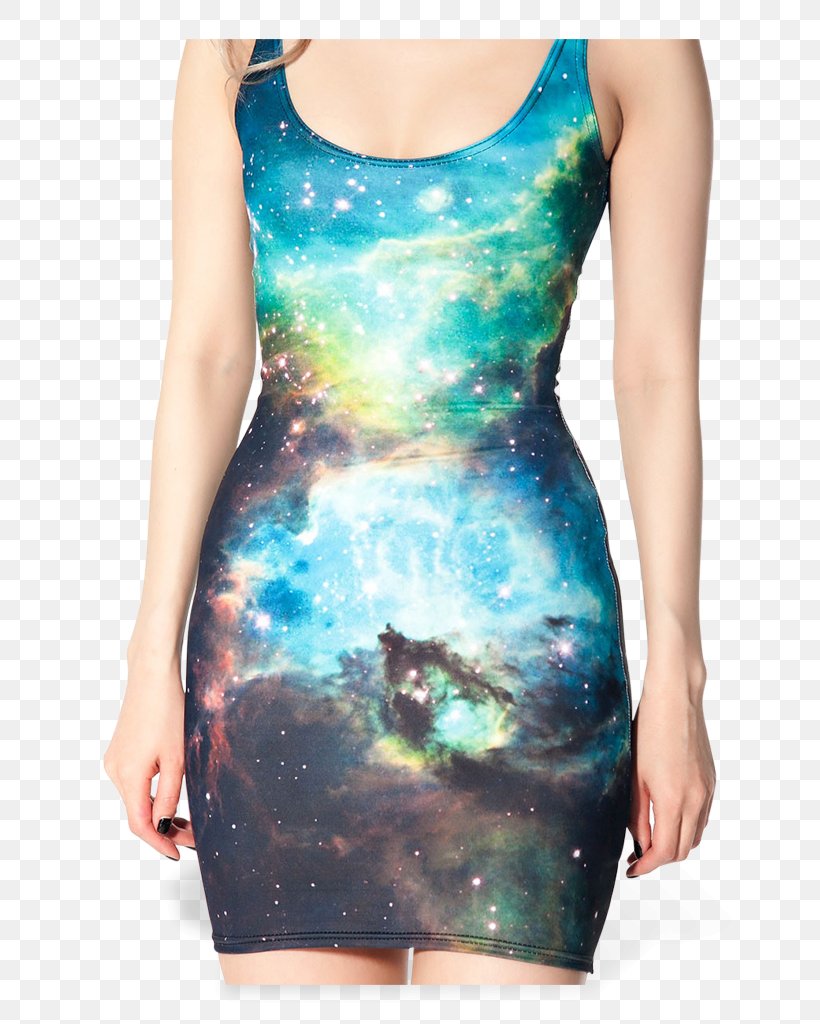 Dress Universe Nebula Star Cluster Galaxy, PNG, 683x1024px, Dress, Aqua, Clothing, Cocktail Dress, Day Dress Download Free
