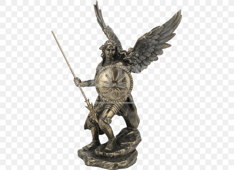 Michael Gabriel Raphael Archangel Statue, PNG, 597x597px, Michael, Angel, Archangel, Bronze Sculpture, Figurine Download Free