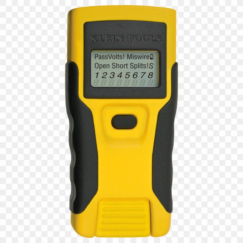 Twisted Pair Cable Tester Multimeter Klein Tools, PNG, 1000x1000px, Twisted Pair, Cable Tester, Category 5 Cable, Computer Network, Continuity Test Download Free