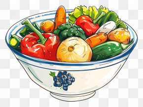 Vegetables - Bowl Of Fresh Vegetables PNG