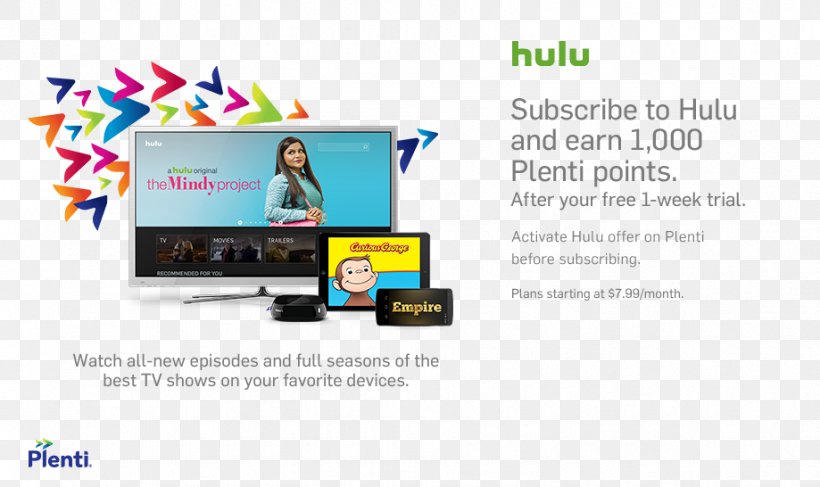 Hulu Plenti Online Advertising Video, PNG, 919x546px, Hulu, Advertising, Brand, Communication, Customer Service Download Free