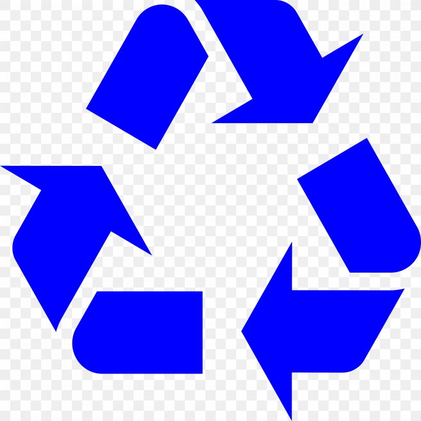 Recycling Symbol Rubbish Bins & Waste Paper Baskets Clip Art, PNG, 2000x2000px, Recycling Symbol, Area, Blue, Brand, Electric Blue Download Free
