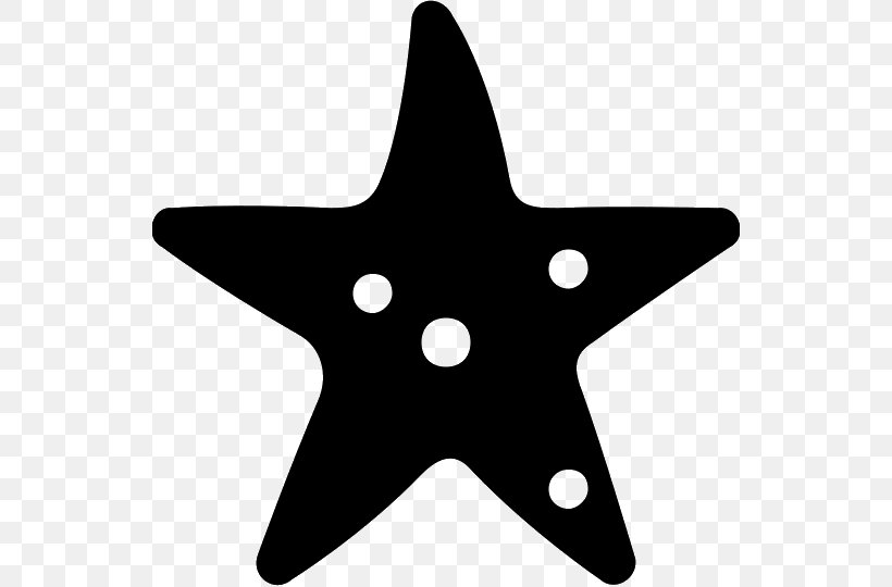 Starfish Icon Design Clip Art, PNG, 540x540px, Starfish, Black And White, Icon Design, Invertebrate, Marine Invertebrates Download Free