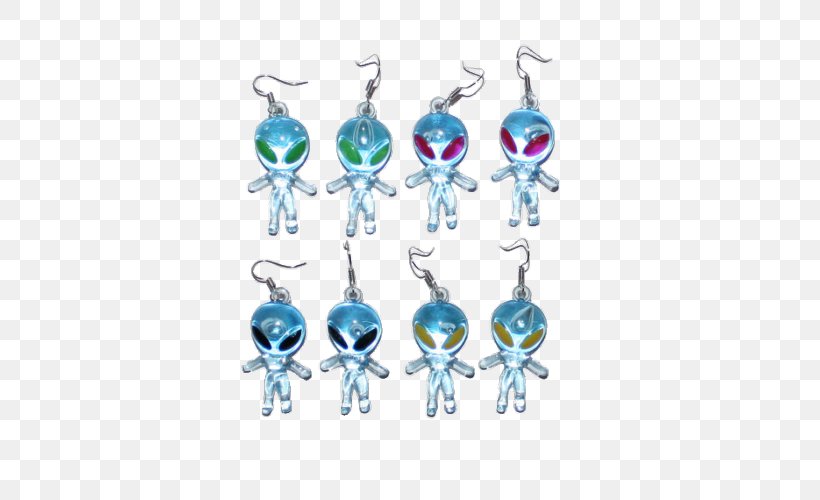 Earring Jewellery Extraterrestrial Life Clothing Accessories Necklace, PNG, 500x500px, Earring, Alien Alien, Bead, Blue, Body Jewellery Download Free