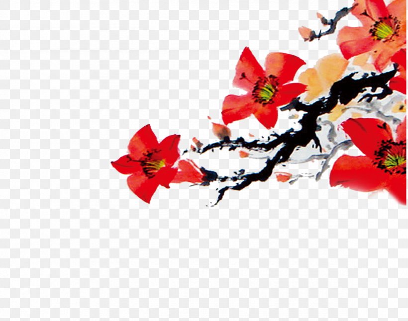 Fengmu Bombax Ceiba Flower, PNG, 2366x1866px, Fengmu, Blossom, Bombax Ceiba, Branch, China Download Free