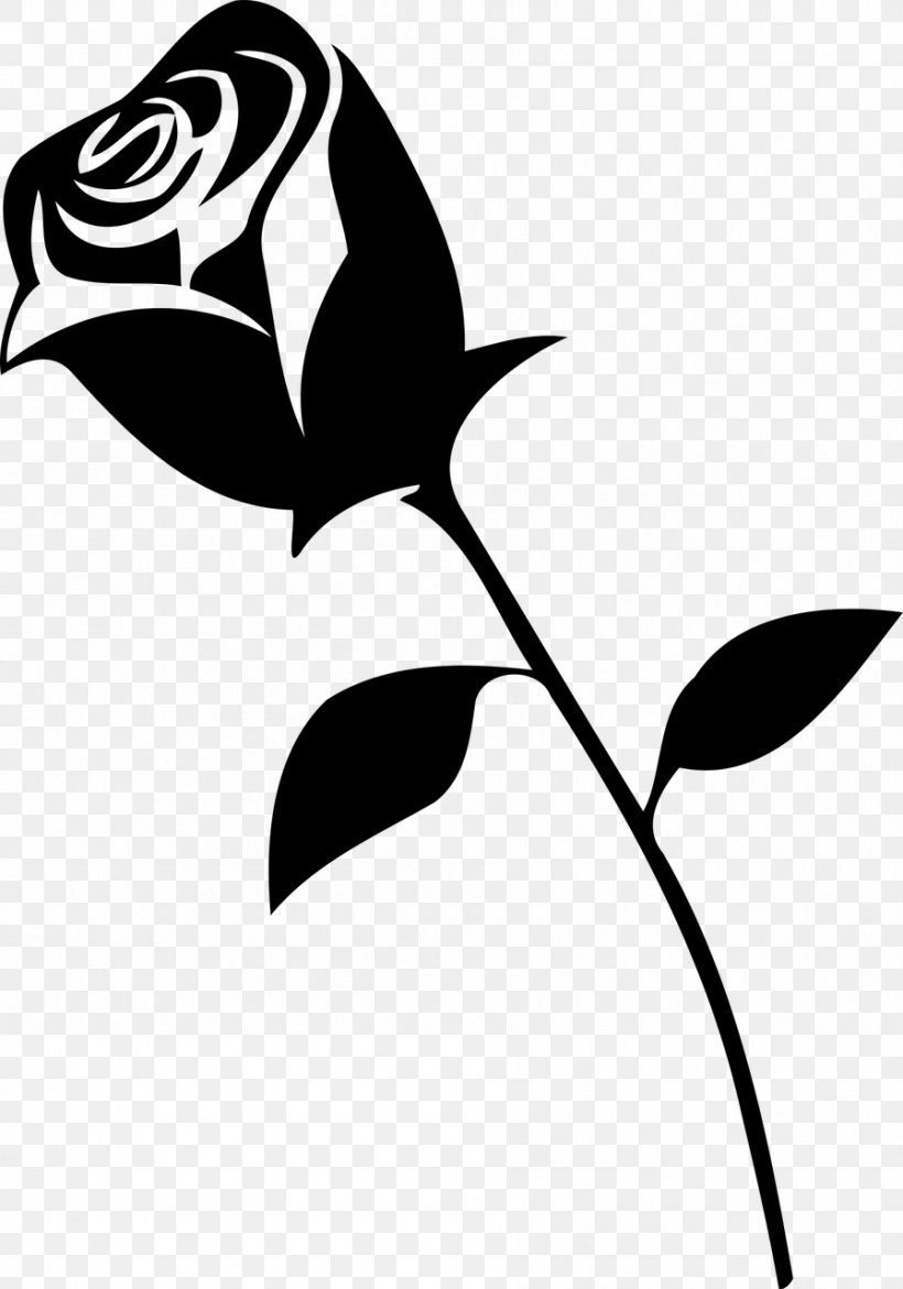 Rose Flower Clip Art, PNG, 896x1280px, Rose, Artwork, Beak, Black, Black And White Download Free