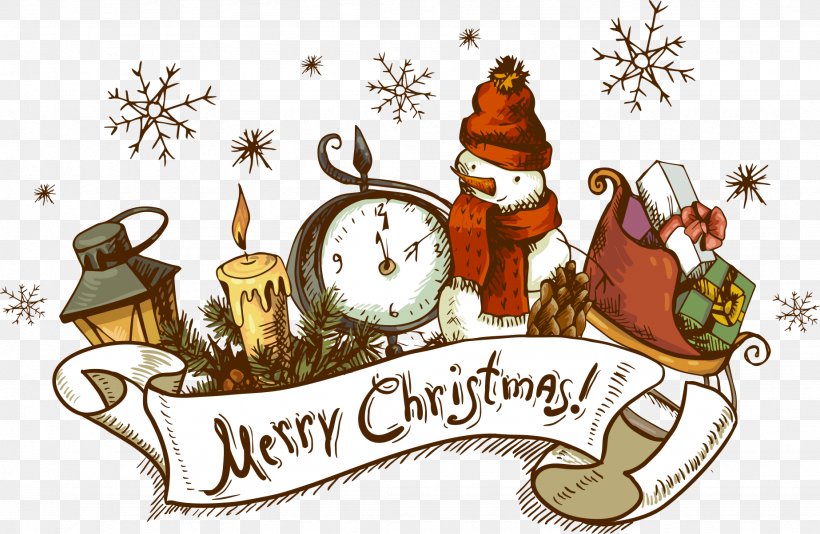 Christmas Ribbon And Snowman, PNG, 1846x1204px, Santa Claus, Art, Christmas, Christmas Card, Christmas Decoration Download Free