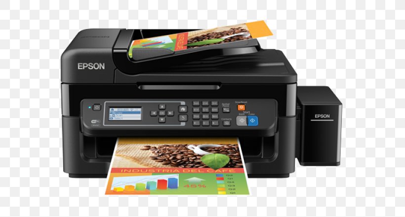 Multi-function Printer Inkjet Printing Image Scanner Epson, PNG, 660x441px, Multifunction Printer, Automatic Document Feeder, Color Printing, Copying, Electronic Device Download Free