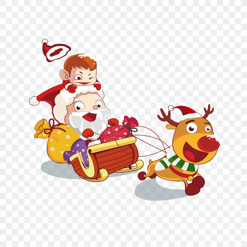 Santa Claus Reindeer Christmas Ornament, PNG, 1276x1276px, Santa Claus, Cartoon, Christmas, Christmas Decoration, Christmas Ornament Download Free
