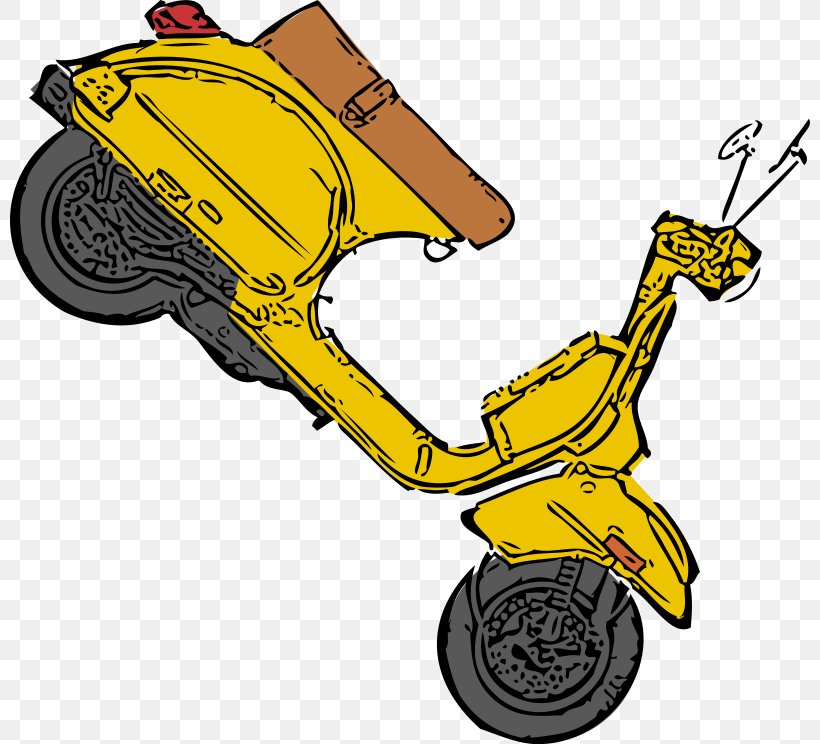Scooter Piaggio Vespa Clip Art, PNG, 800x744px, Scooter, Artwork, Automotive Design, Bicycle, Drawing Download Free