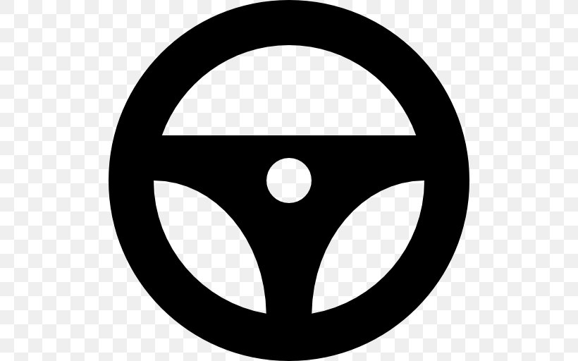 Car Motor Vehicle Steering Wheels, PNG, 512x512px, Car, Area, Black And White, Brand, Logo Download Free