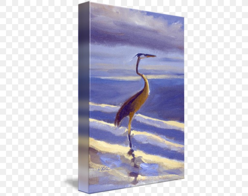 Crane Heron Bird Beak Painting, PNG, 410x650px, Crane, Art, Beak, Bird, Canvas Download Free