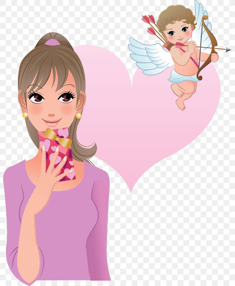 Cupid Royalty-free Illustration, PNG, 797x1000px, Watercolor, Cartoon, Flower, Frame, Heart Download Free