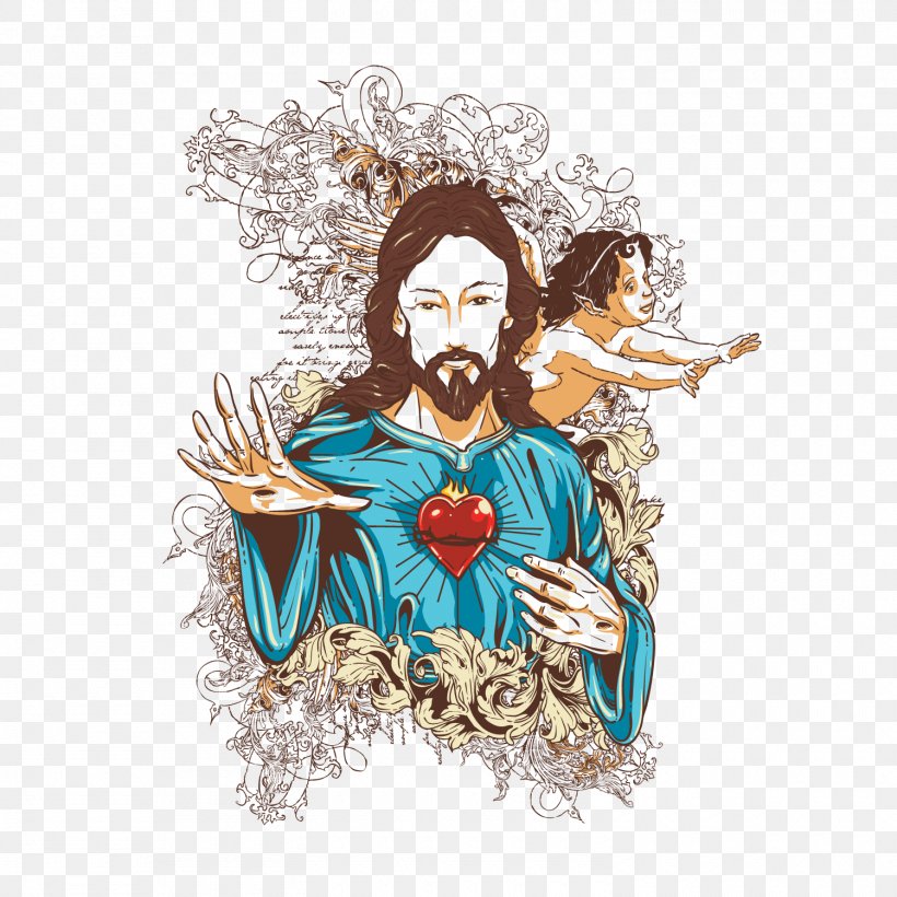 Illustration, PNG, 1500x1500px, Poster, Art, Fictional Character, Jesus, Stock Photography Download Free
