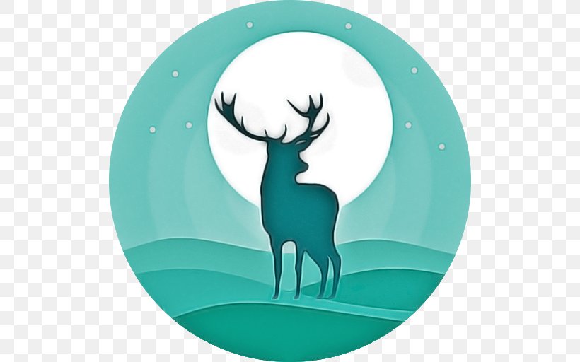 Reindeer, PNG, 512x512px, Deer, Aqua, Fawn, Green, Plate Download Free