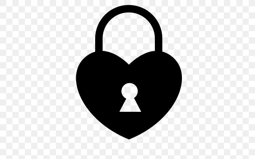 Heart Padlock Love Lock, PNG, 512x512px, Heart, Black And White, Key, Lock, Love Lock Download Free