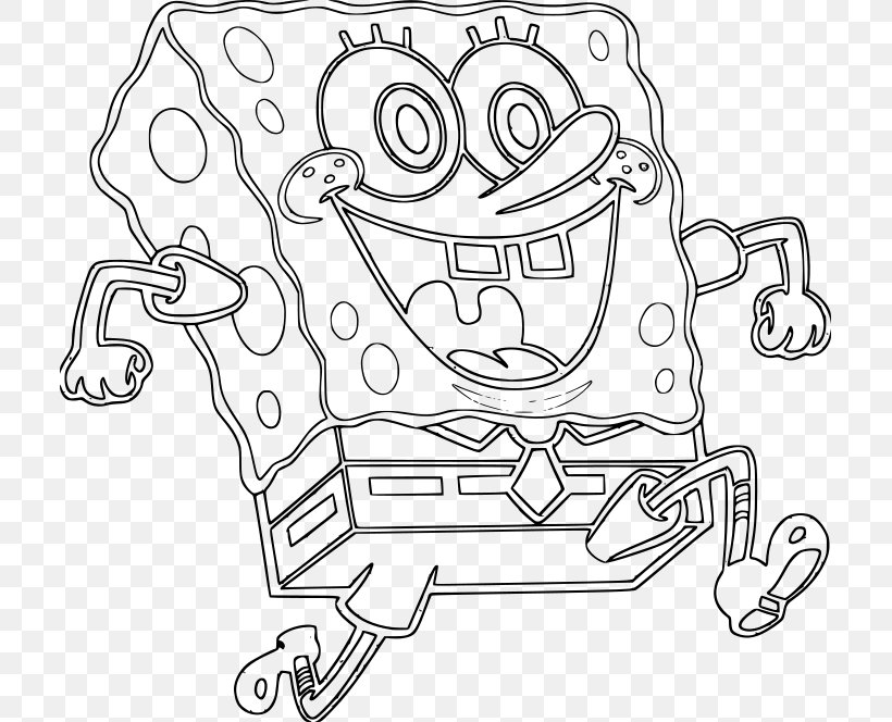 Line Art Coloring Book Black And White Sandy Cheeks Drawing, PNG ...
