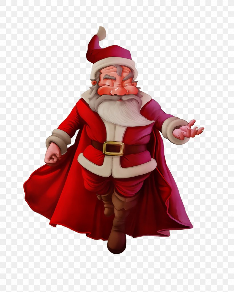 Santa Claus, PNG, 1788x2236px, Watercolor, Christmas, Costume, Fictional Character, Figurine Download Free