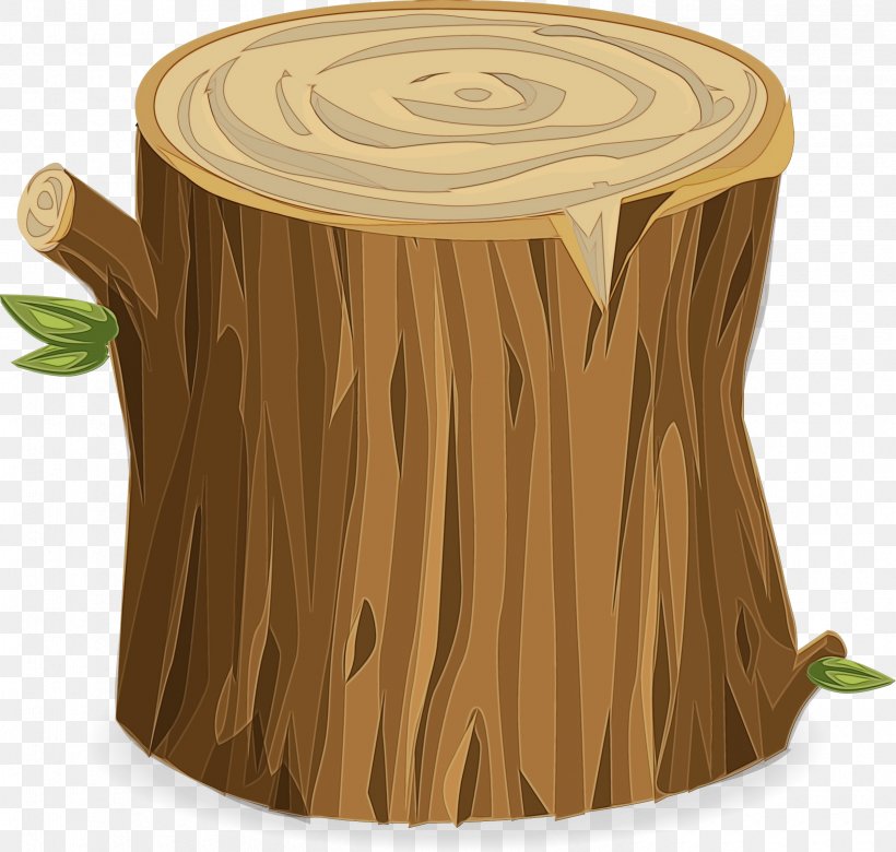 Tree Stump, PNG, 2400x2284px, Watercolor, Furniture, Paint, Stool, Table Download Free