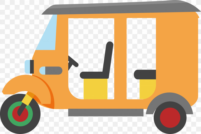 Auto Rickshaw, PNG, 3000x2015px, Royaltyfree, Auto Rickshaw, Rickshaw Art, Vector Download Free